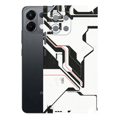 OPPO Phone Skins 2025 (All Models) - White Techy Logo - 3D Embossed Finish (L-312) Oppo K13 5G