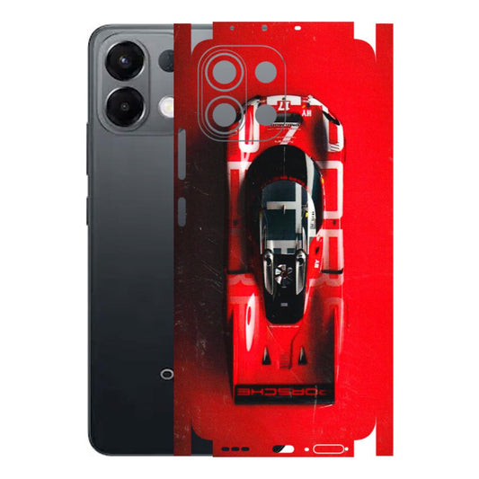 OPPO Phone Skins 2025 (All Models) - Red Porsche Car Logo - 3D Embossed Finish (L-315) Oppo K13 5G