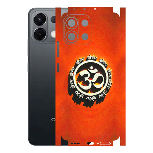 OPPO Phone Skins 2025 (All Models) - Aum Shiv Orange - 3D Embossed Finish (L-32) Oppo K13 5G