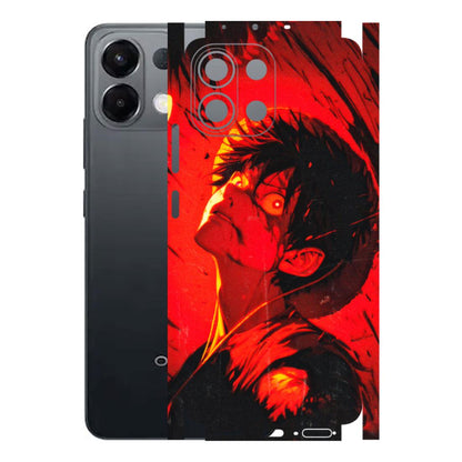 OPPO Phone Skins 2025 (All Models) - D.Luffy Power Up One Piece Anime - 3D Embossed Finish (L-326) Oppo K13 5G