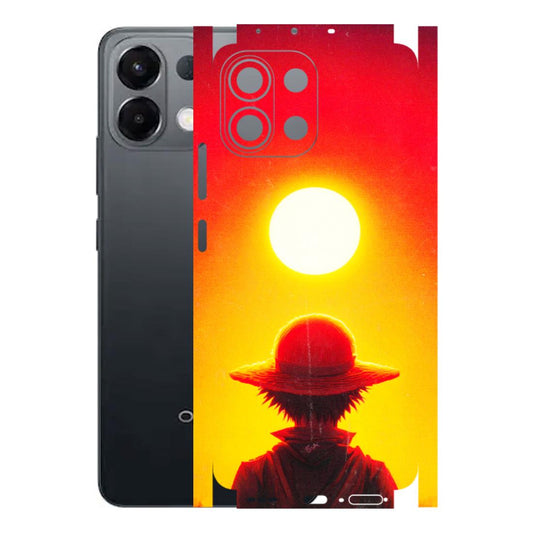 OPPO Phone Skins 2025 (All Models) - Cool Sunset With Monkey D.Luffy Anime - 3D Embossed Finish (L-329) Oppo K13 5G