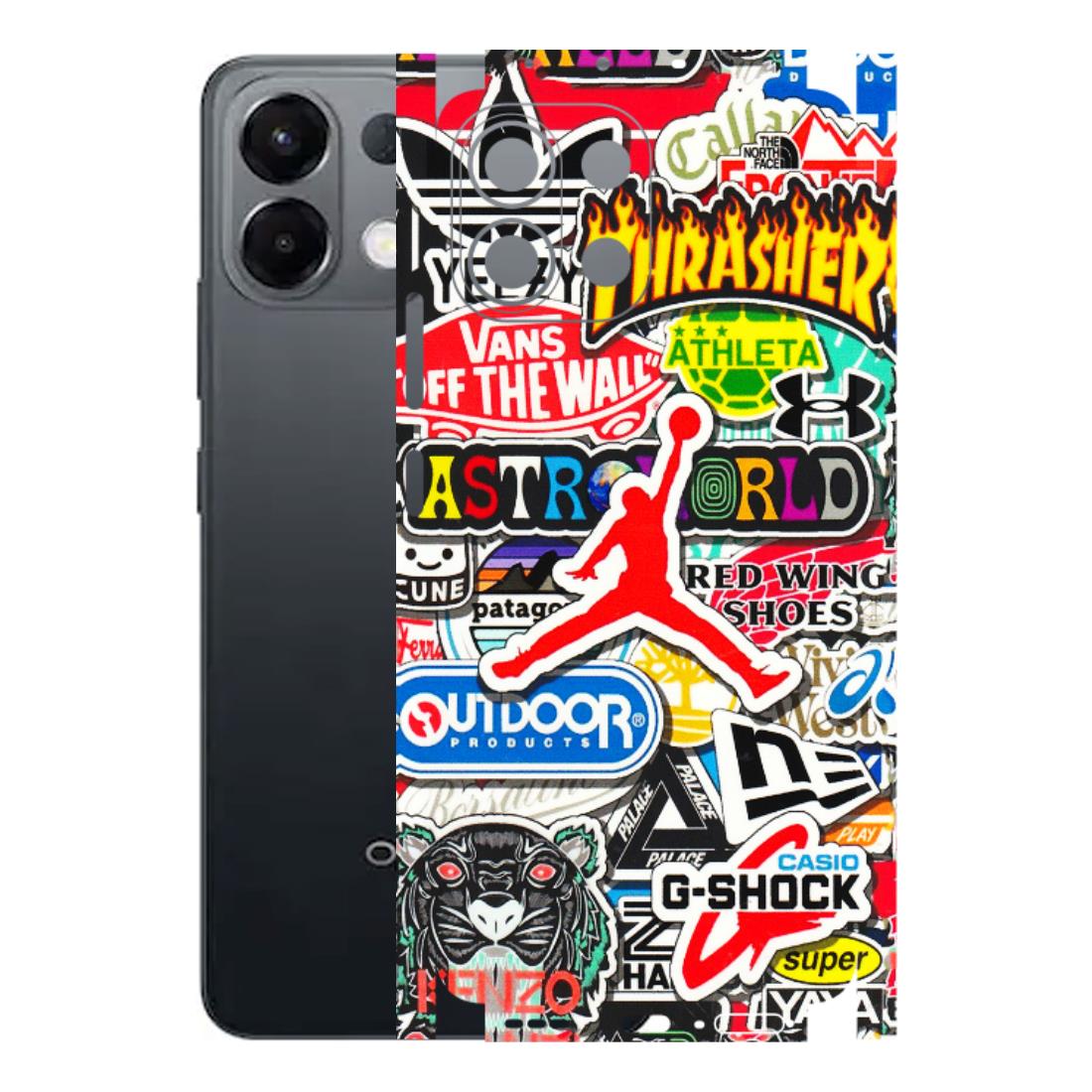 OPPO Phone Skins 2025 (All Models) - Multi Brands Sticker Graffiti - 3D Embossed Finish (L-37) Oppo K13 5G