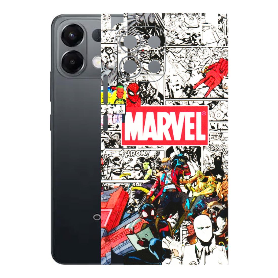 OPPO Phone Skins 2025 (All Models) - Marvel Colorful Comic - 3D Embossed Finish (L-64) Oppo K13 5G