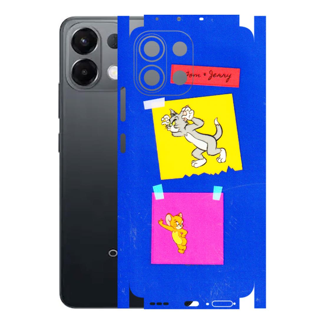 OPPO Phone Skins 2025 (All Models) - Tom N Jerry Sticky Notes - 3D Embossed Finish (L-88) Oppo K13 5G
