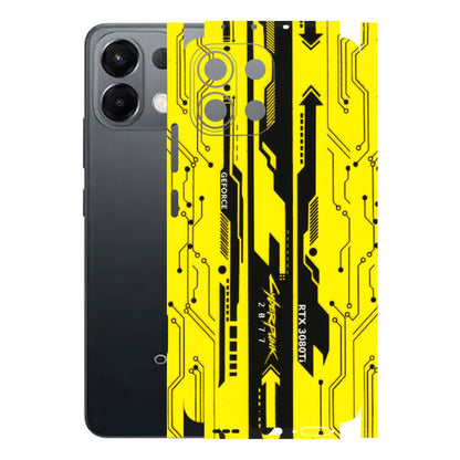 OPPO Phone Skins 2025 (All Models) - Yellow Cyberpunk - 3D Embossed Finish (L-93) Oppo K13 5G