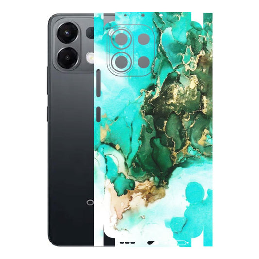 OPPO Phone Skins 2025 (All Models) - The Blue Gold Marble - Matte Finish (M-124) Oppo K13 5G