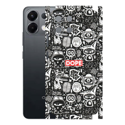 OPPO Phone Skins 2025 (All Models) - Dope Stay Classy Black Doodles - Matte Finish (M-126) Oppo K13 5G