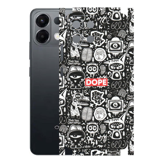 OPPO Phone Skins 2025 (All Models) - Dope Stay Classy Black Doodles - Matte Finish (M-126) Oppo K13 5G
