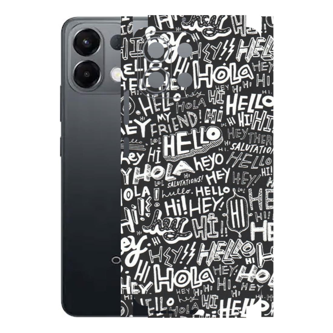 OPPO Phone Skins 2025 (All Models) - Hi Hello Doodles - Matte Finish (M-25) Oppo K13 5G
