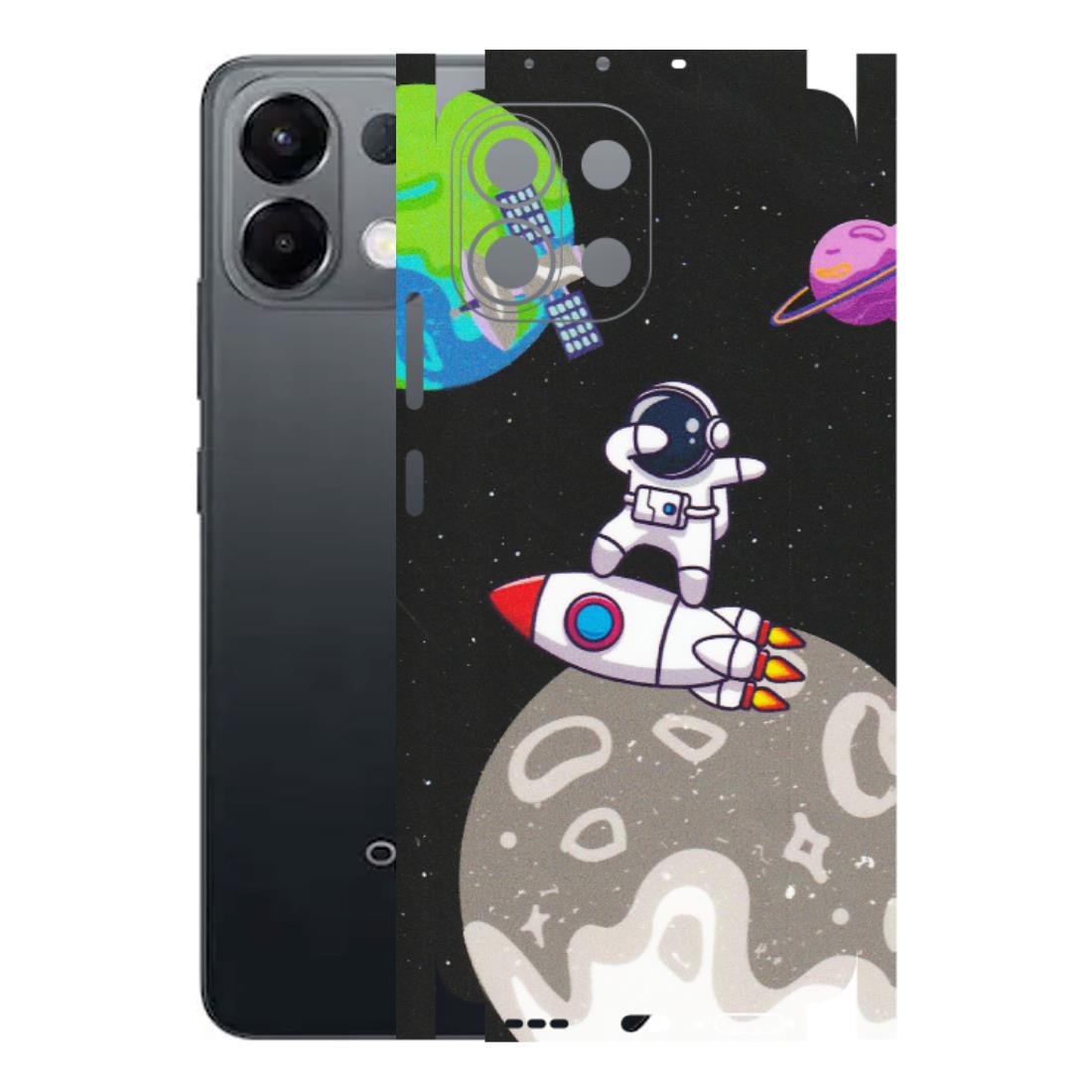OPPO Phone Skins 2025 (All Models) - Astronaut Vibing Toon Running - Matte Finish (M-39) Oppo K13 5G