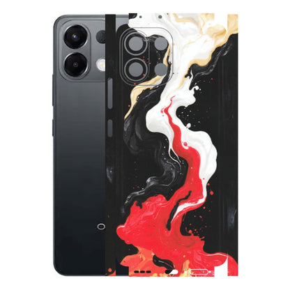 OPPO Phone Skins 2025 (All Models) - Black Red White Paint Splash Fusion - Matte Finish (M-56) Oppo K13 5G