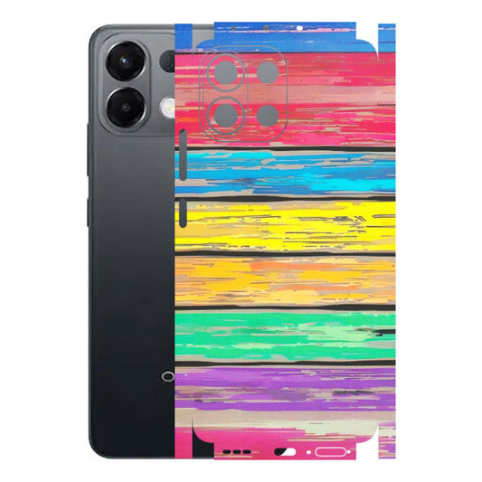 OPPO Phone Skins 2025 (All Models) - Multi Colour Wooden Wall - Matte Finish (M-96) Oppo K13 5G