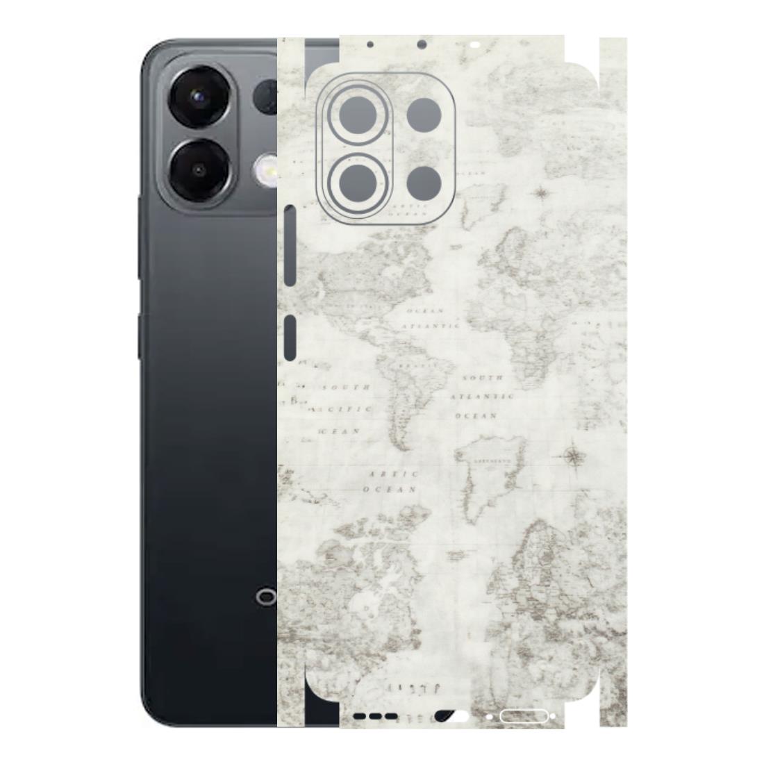 OPPO Phone Skins 2025 (All Models) - World Travel Map - Transparent Finish (T-04) Oppo K13 5G