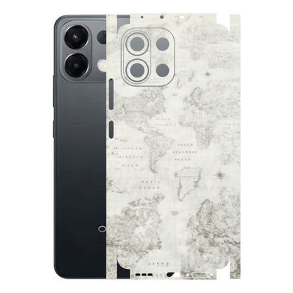 OPPO Phone Skins 2025 (All Models) - World Travel Map - Transparent Finish (T-04) Oppo K13 5G