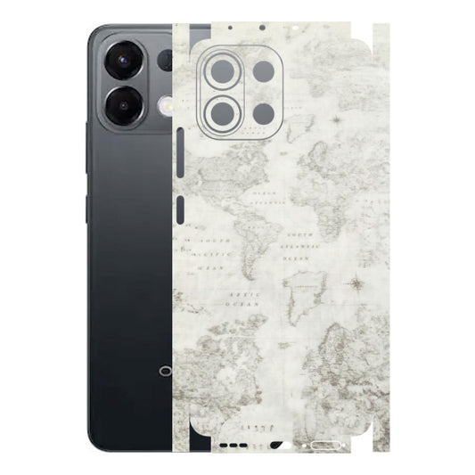 OPPO Phone Skins 2025 (All Models) - World Travel Map - Transparent Finish (T-04) Oppo K13 5G