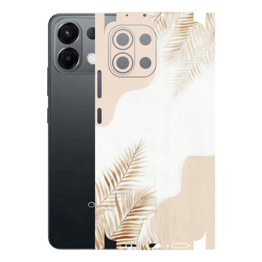 OPPO Phone Skins 2025 (All Models) - Gold Petals Abstract - Transparent Finish (T-08) Oppo K13 5G