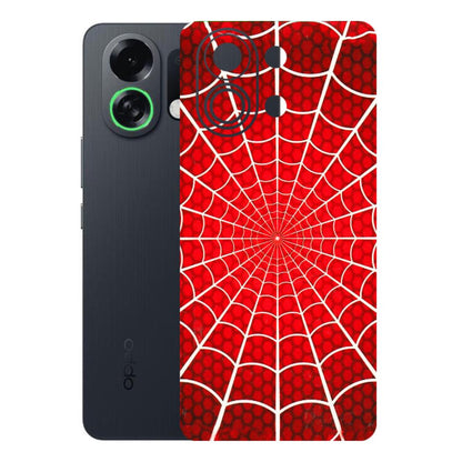OPPO Phone Skins 2025 (All Models) - Classic Spidey Web - 3D Embossed Finish (L-115) Oppo K13 Turbo 5G