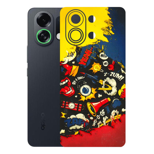 OPPO Phone Skins 2025 (All Models) - Pacific Doodle Art - 3D Embossed Finish (L-120) Oppo K13 Turbo 5G