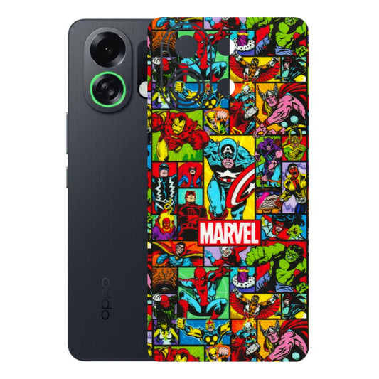 OPPO Phone Skins 2025 (All Models) - MARVELOUS Comic Characters - 3D Embossed Finish (L-129) Oppo K13 Turbo 5G