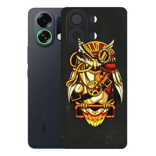 OPPO Phone Skins 2025 (All Models) - Classy Smart Owl - 3D Embossed Finish (L-144) Oppo K13 Turbo 5G