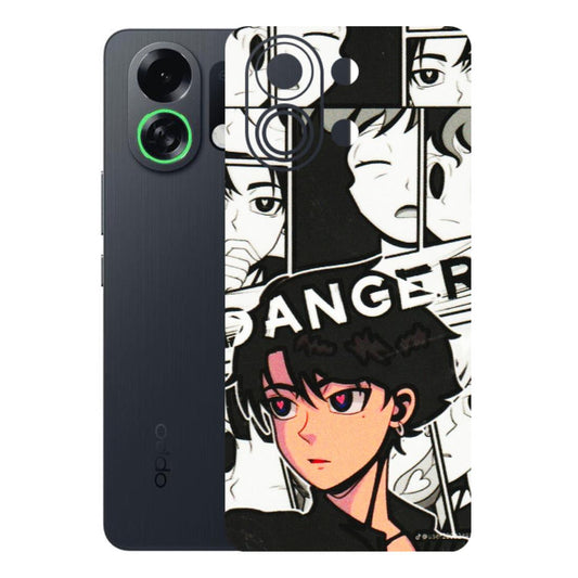 OPPO Phone Skins 2025 (All Models) - Danger Anime - 3D Embossed Finish (L-155) Oppo K13 Turbo 5G