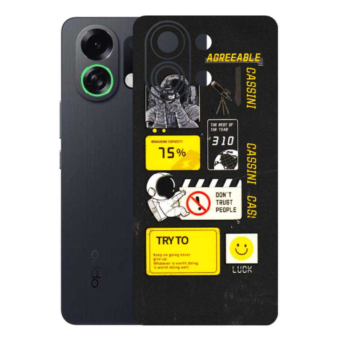 OPPO Phone Skins 2025 (All Models) - Black Cassini - 3D Embossed Finish (L-161) Oppo K13 Turbo 5G