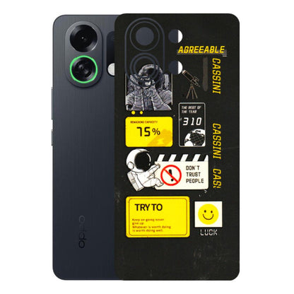 OPPO Phone Skins 2025 (All Models) - Black Cassini - 3D Embossed Finish (L-161) Oppo K13 Turbo 5G