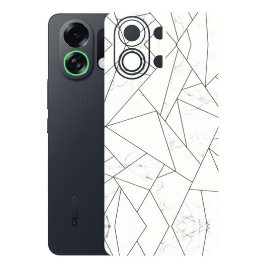 OPPO Phone Skins 2025 (All Models) - Luxury White Marble Effect - 3D Embossed Finish (L-168) Oppo K13 Turbo 5G