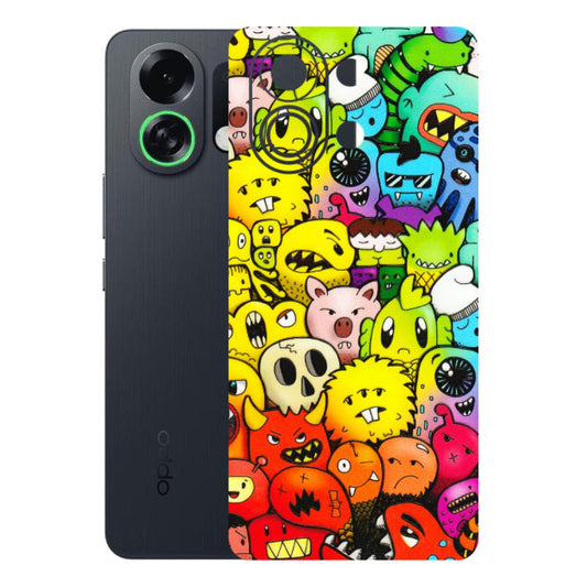 OPPO Phone Skins 2025 (All Models) - Angry Funkies - 3D Embossed Finish (L-169) Oppo K13 Turbo 5G