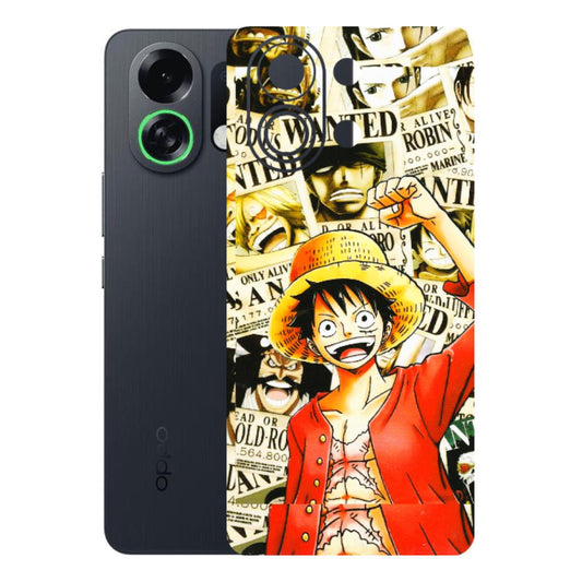 OPPO Phone Skins 2025 (All Models) - Luffy Anime - 3D Embossed Finish (L-177) Oppo K13 Turbo 5G