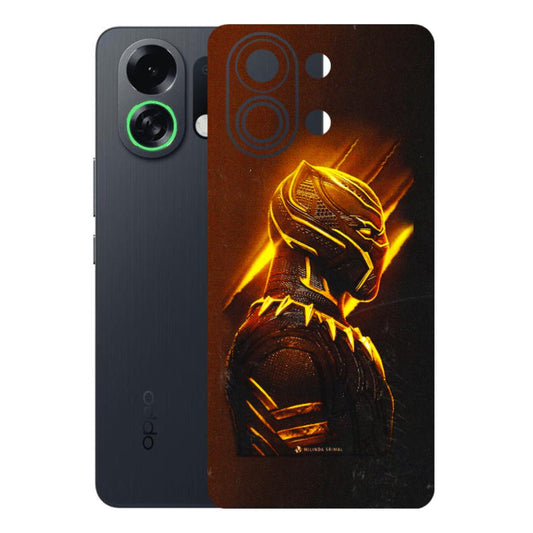 OPPO Phone Skins 2025 (All Models) - Gold Black Panther - 3D Embossed Finish (L-181) Oppo K13 Turbo 5G
