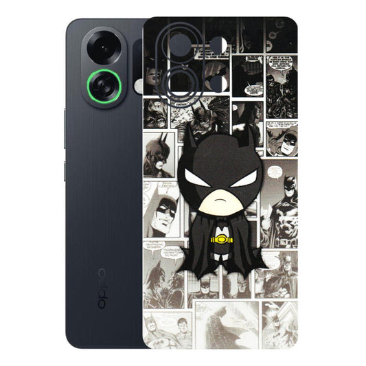 OPPO Phone Skins 2025 (All Models) - Toon Batman - 3D Embossed Finish (L-182) Oppo K13 Turbo 5G