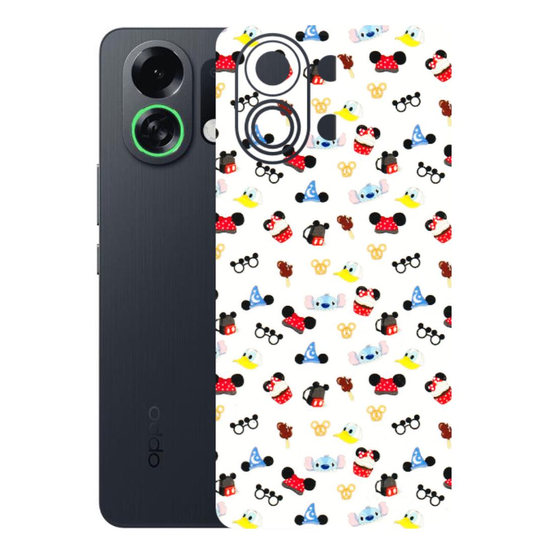 OPPO Phone Skins 2025 (All Models) - Minnie Mouse & Donald Doodles s - 3D Embossed Finish (L-194) Oppo K13 Turbo 5G