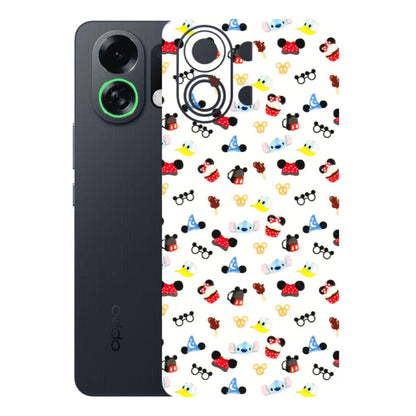 OPPO Phone Skins 2025 (All Models) - Minnie Mouse & Donald Doodles s - 3D Embossed Finish (L-194) Oppo K13 Turbo 5G