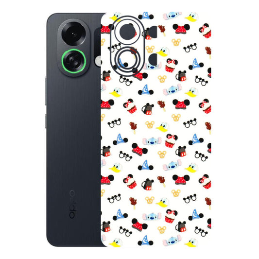 OPPO Phone Skins 2025 (All Models) - Minnie Mouse & Donald Doodles s - 3D Embossed Finish (L-194) Oppo K13 Turbo 5G
