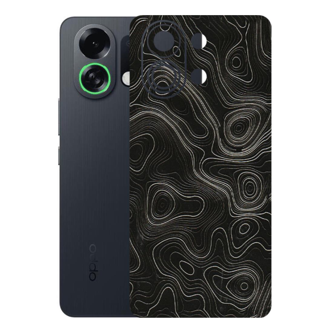 OPPO Phone Skins 2025 (All Models) - Black Swirl - 3D Embossed Finish (L-196) Oppo K13 Turbo 5G