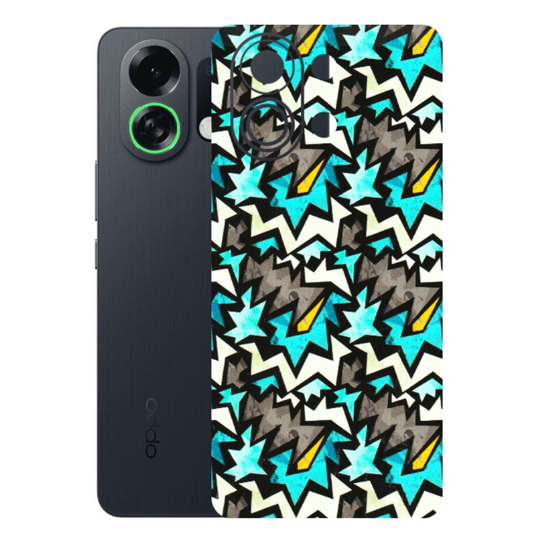 OPPO Phone Skins 2025 (All Models) - Funky Zig Zag - 3D Embossed Finish (L-223) Oppo K13 Turbo 5G