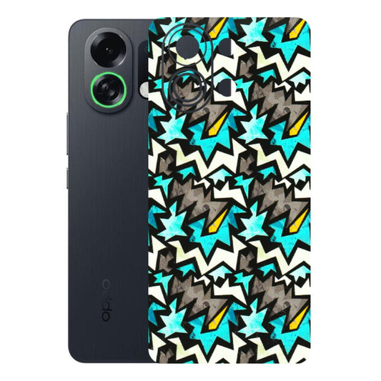 OPPO Phone Skins 2025 (All Models) - Funky Zig Zag - 3D Embossed Finish (L-223) Oppo K13 Turbo 5G