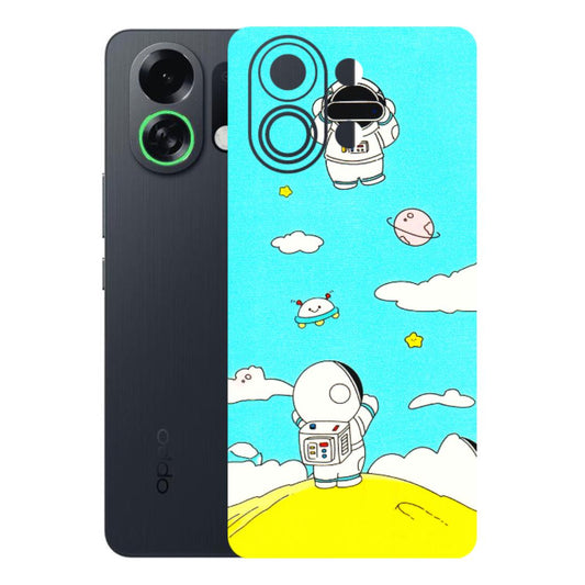 OPPO Phone Skins 2025 (All Models) - Blue Skies Astro Float - 3D Embossed Finish (L-230) Oppo K13 Turbo 5G