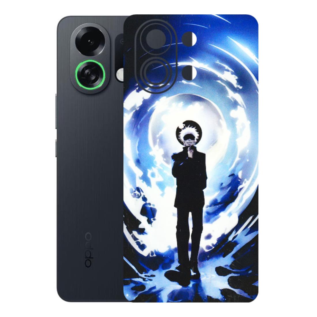 OPPO Phone Skins 2025 (All Models) - Satoru Gojo Dark Blue - 3D Embossed Finish (L-235) Oppo K13 Turbo 5G