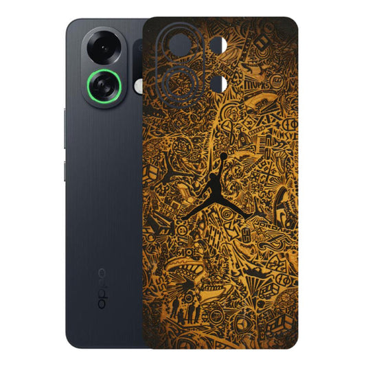 OPPO Phone Skins 2025 (All Models) - Premium Gold Basketball Player - 3D Embossed Finish (L-236) Oppo K13 Turbo 5G