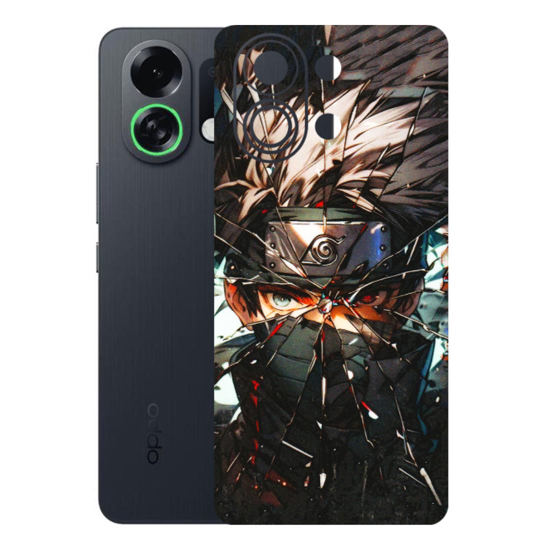 OPPO Phone Skins 2025 (All Models) - Kakashi Shattered Glass Effect - 3D Embossed Finish (L-237) Oppo K13 Turbo 5G