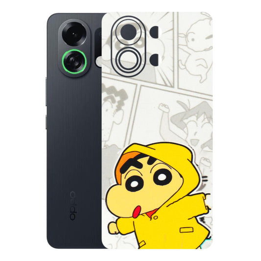 OPPO Phone Skins 2025 (All Models) - Yellow Shinchan Comic - 3D Embossed Finish (L-246) Oppo K13 Turbo 5G