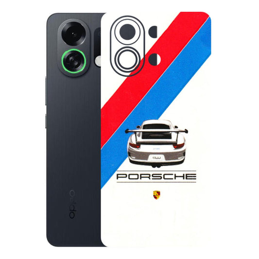 OPPO Phone Skins 2025 (All Models) - Porche Car Sober Logo - 3D Embossed Finish (L-248) Oppo K13 Turbo 5G