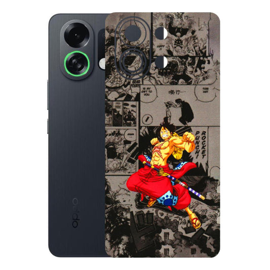 OPPO Phone Skins 2025 (All Models) - One Piece Rocket Punch Manga - 3D Embossed Finish (L-25) Oppo K13 Turbo 5G