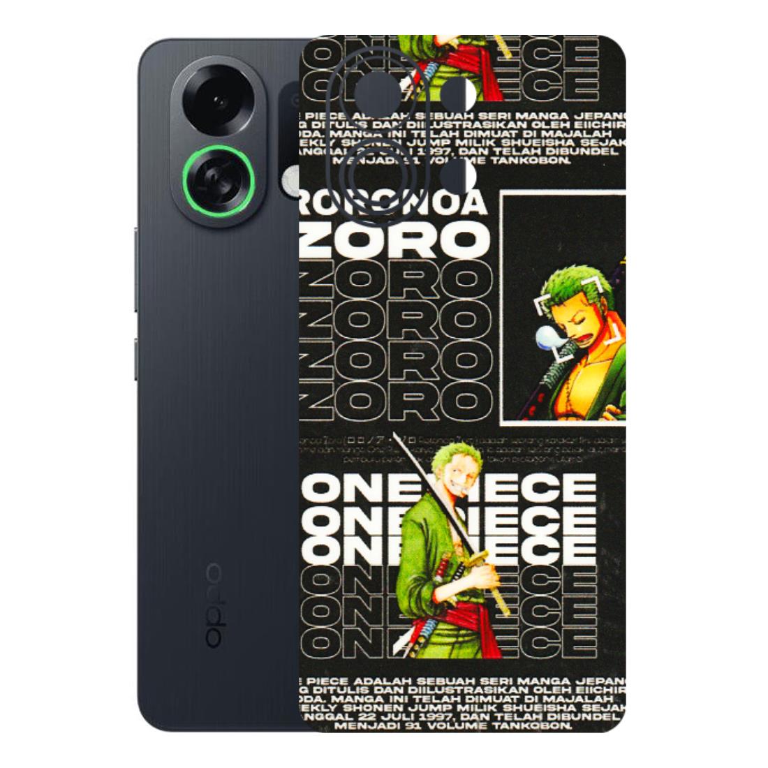 OPPO Phone Skins 2025 (All Models) - One Piece Zoro - 3D Embossed Finish (L-250) Oppo K13 Turbo 5G