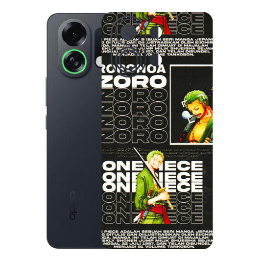 OPPO Phone Skins 2025 (All Models) - One Piece Zoro - 3D Embossed Finish (L-250) Oppo K13 Turbo 5G