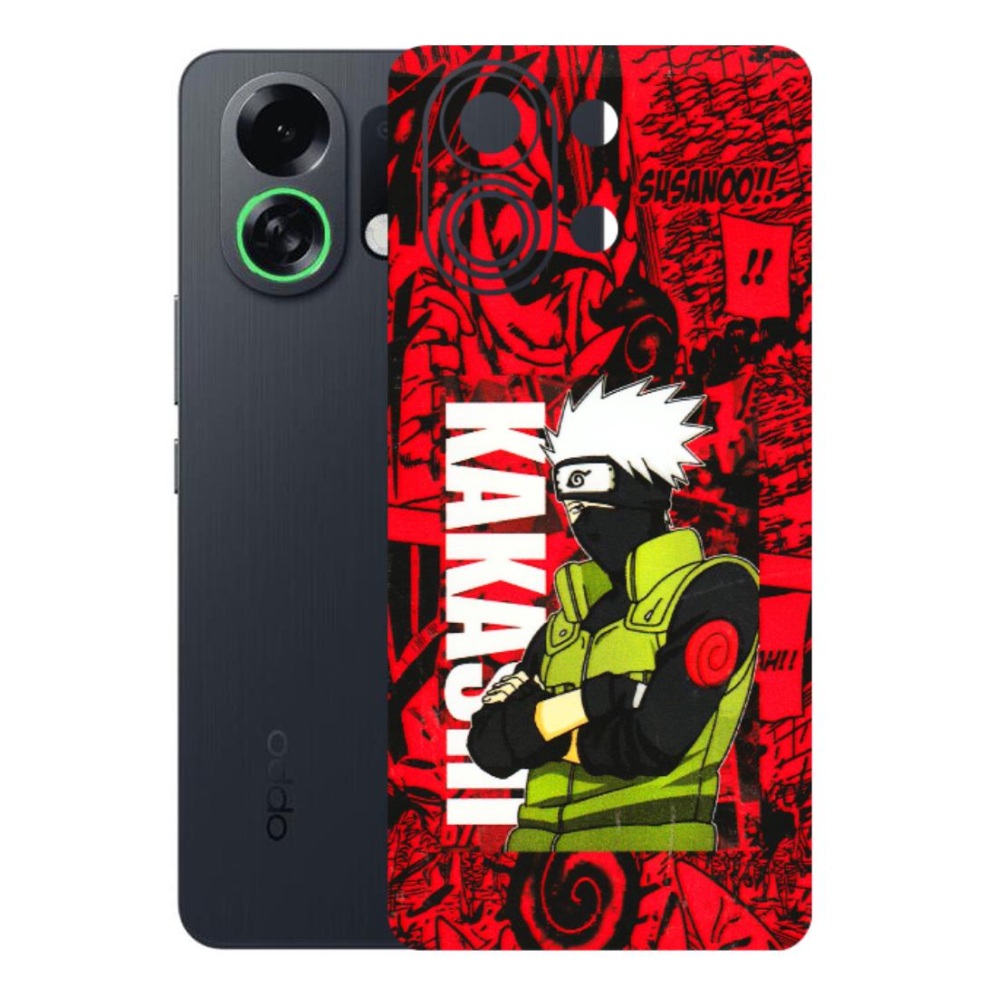 OPPO Phone Skins 2025 (All Models) - Kakashi Red Anime - 3D Embossed Finish (L-251) Oppo K13 Turbo 5G