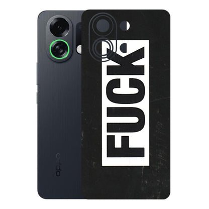 OPPO Phone Skins 2025 (All Models) - The F Word - 3D Embossed Finish (L-255) Oppo K13 Turbo 5G