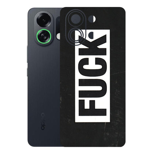 OPPO Phone Skins 2025 (All Models) - The F Word - 3D Embossed Finish (L-255) Oppo K13 Turbo 5G